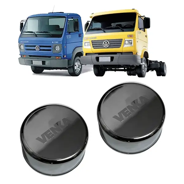 Par Sobre Tampa Cubo Caminhão VW Delivery Worker 3/4 Cromada