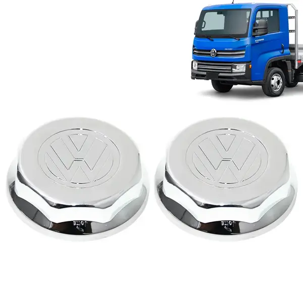 Par Sobre Tampa Cubo Cromada Dianteira para Caminhão VW Delivery após 2018