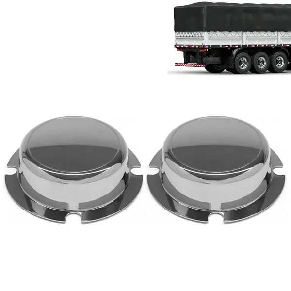 Par Sobre Tampa do Cubo Cromada para Carreta Implemento 4F Maior