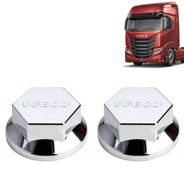 Par Sobre Tampa do Cubo Dianteiro Iveco Eurotech Eurocargo Stralis Tector Cursor Hi-way Hi-road S-Way