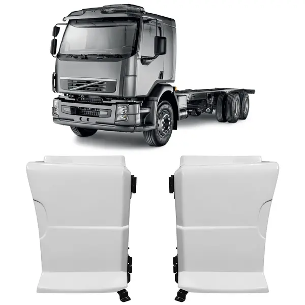 Par Tampa Externa Estribo Antifurto para Caminhão Volvo VM - Proteção e Durabilidade