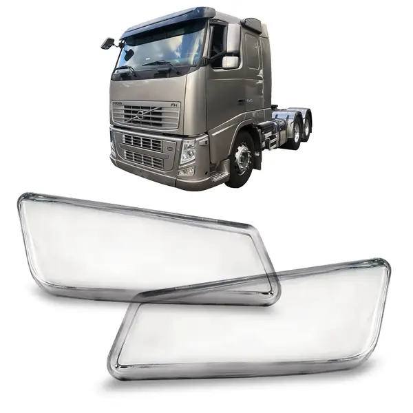 Par Vidro Lente Farol Auxiliar Volvo FH13 FM13 2010 a 2014