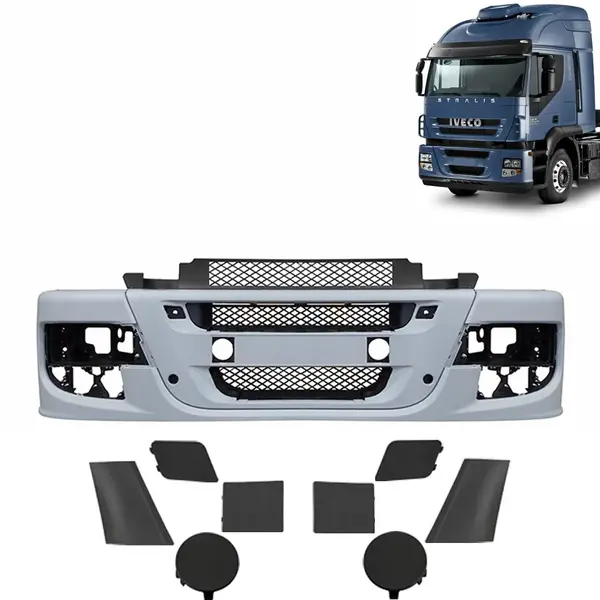 Para-Choque Dianteiro em Plástico para Caminhão Iveco Stralis 2008 á 2014 com Tampas