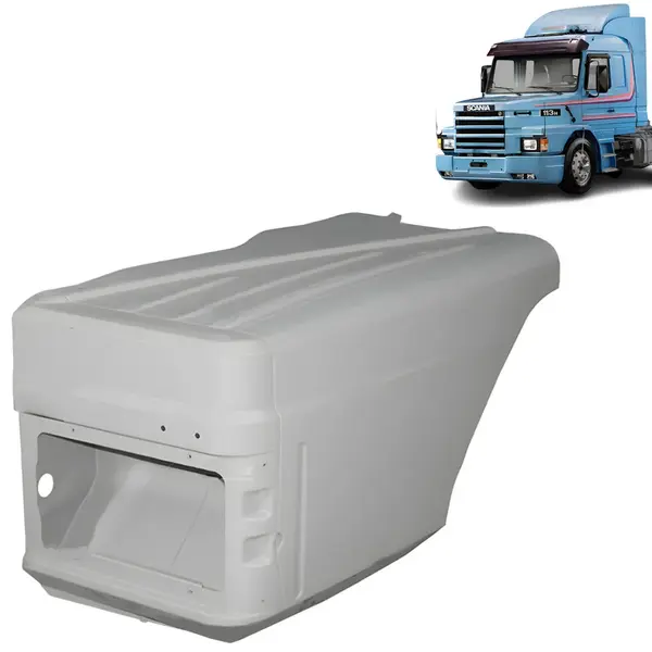 Para-Lama Capo em Lata para Caminhão Scania T 112 / 113 / 142 / 143 Longo Lado Esquerdo