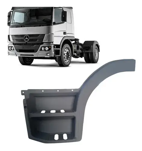 Para-lama Com Estribo Lado Esquerdo Compatível Mercedes-benz Atego 2013 Em Diante