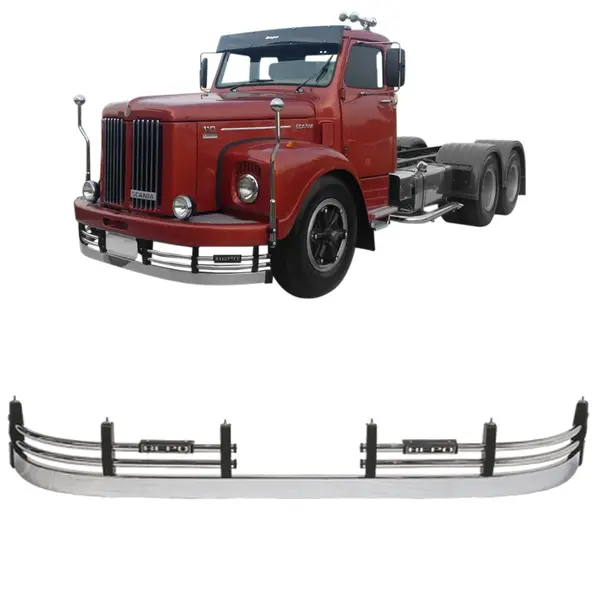 Parachoque Argentino Duplo para Caminhão Scania L110 L111 226cm