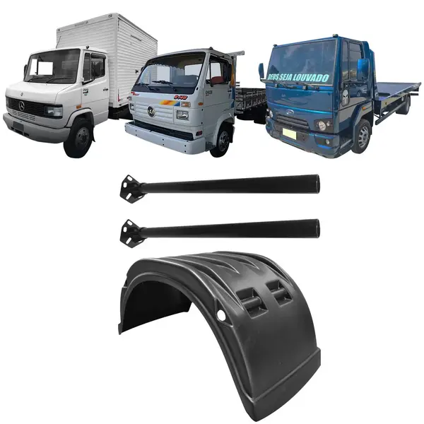 Paralama Caminhão 3/4 Baú Carroceria Guincho C/ Suporte