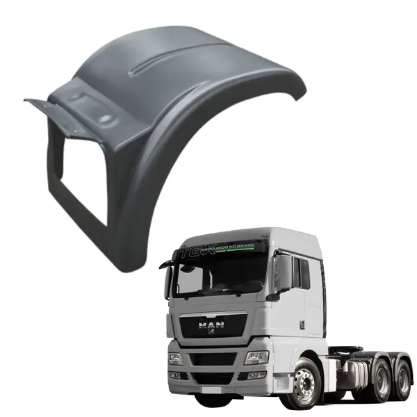 Paralama Superior Caminhão Truck MAN TGX 2007 em Plástico Resistente
