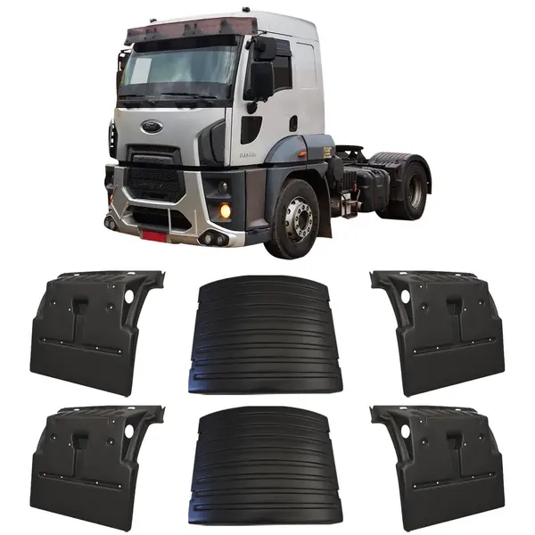 Paralama Tração Caminhão Ford Cargo 2842 Jogo 2 Rodas
