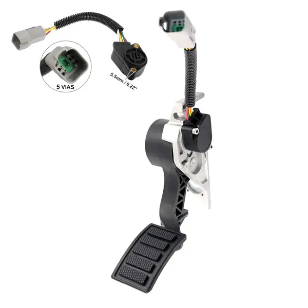 Pedal do Acelerador Com Sensor - Com Fio - 5 Pinos - Volvo FH, NH e FM