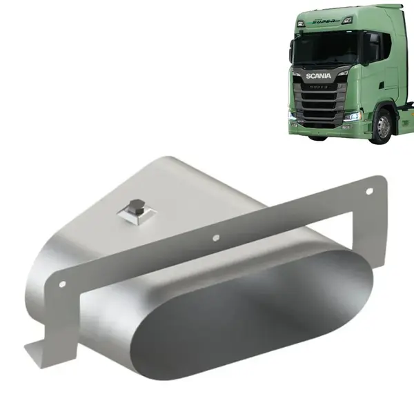 Ponteira Escapamento Oblongo com acabamento Inox para Caminhão Scania NTG