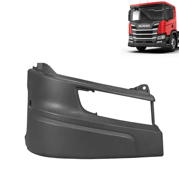 Ponteira Para-Choque Baixo para Caminhão Scania NTG Após 2019 Lado Direito com Ressalto
