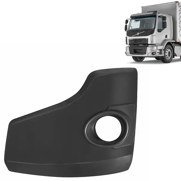 Ponteira Para-Choque para Caminhão Volvo VM após 2020 Lado Esquerdo com Abertura para Farol