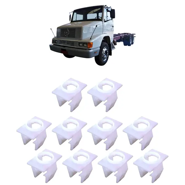Presilha Fixadora Forro Pedal Caminhão MB 1618 KIT 10 Peças