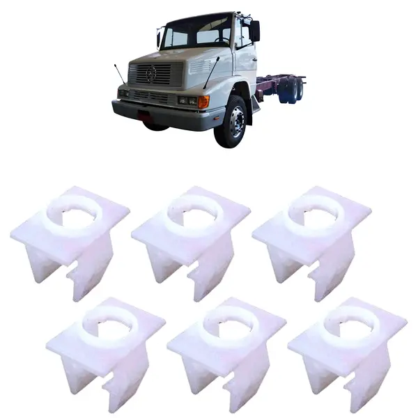 Presilha Fixadora Forro Pedal Caminhão MB 1618 KIT 6 Peças