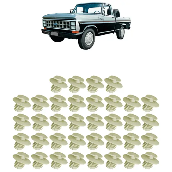 Presilha para Forro de Porta Ford F1000 e F4000 até 1992 - Kit com 36 Peças