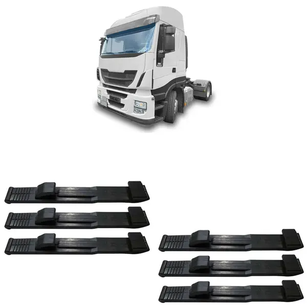 Presilha Paralama Caminhão Iveco Stralis Hi-way KIT 6 Peças