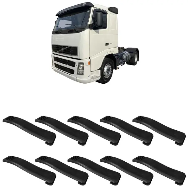 Presilha Paralama Traseiro Volvo FH 2010.... KIT 10 Peças