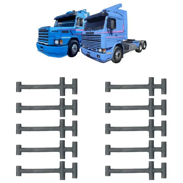 Presilha Tampa Caixa Bateria Caminhão Sc 113 KIT 10 Peças