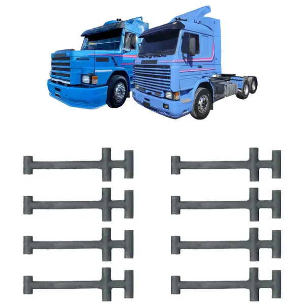 Presilha Tampa Caixa Bateria Caminhão Sc 113 KIT 8 Peças