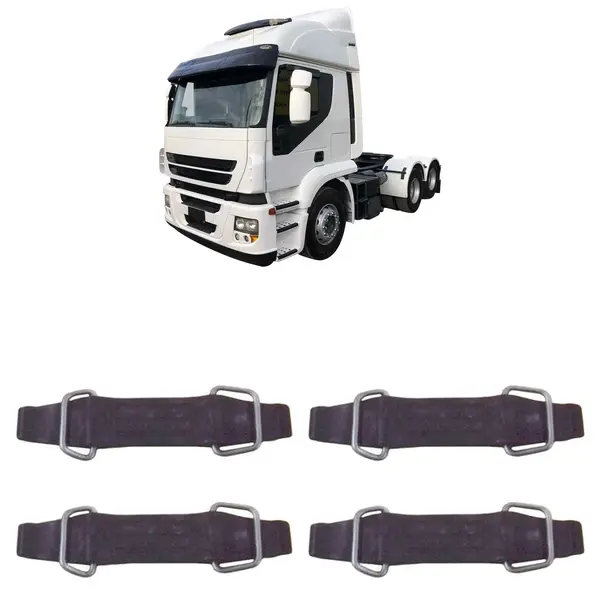 Presilha Tampa Caixa Bateria Iveco Stralis Eurotech KIT 4PÇS