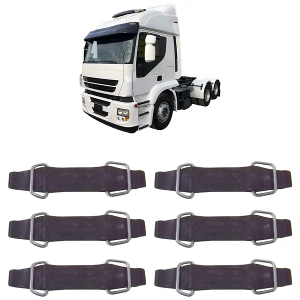 Presilha Tampa Caixa Bateria Iveco Stralis Eurotech KIT 6PÇS