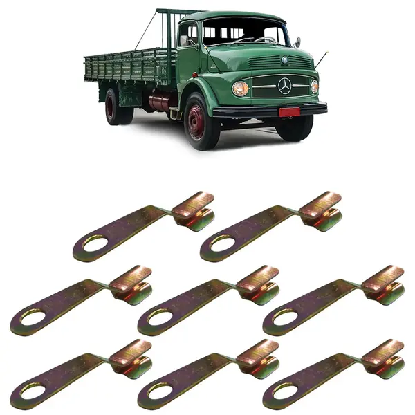 Presilha Tirante Fechadura Porta Caminhão MB KIT 8 Peças