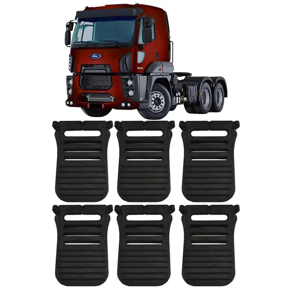 Presilha Tripartida para Paralama Caminhão Ford Cargo 2842 - Kit 6 Peças