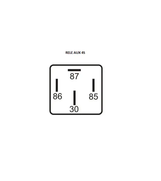 Rele Aux 12V 4S 40A C/suporte