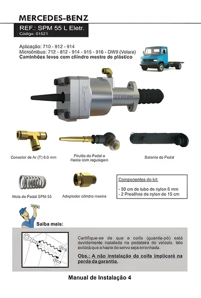 Servo Embreagem MB 710 912 914 Volare DW9