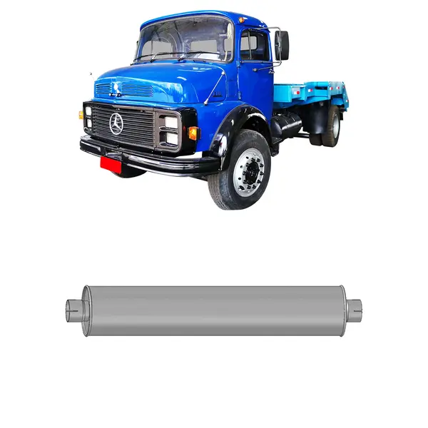 Silencioso Escapamento 3'' Caminhão MB 1113 Turbo Semi Oco