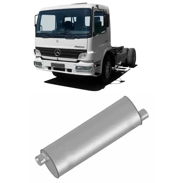 Silencioso Escapamento 3'' Caminhão MB 1718 Eletrônico