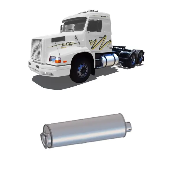 Silencioso Escapamento Volvo NL 10 12 EDC ONIBUS 4'' Semi Oco