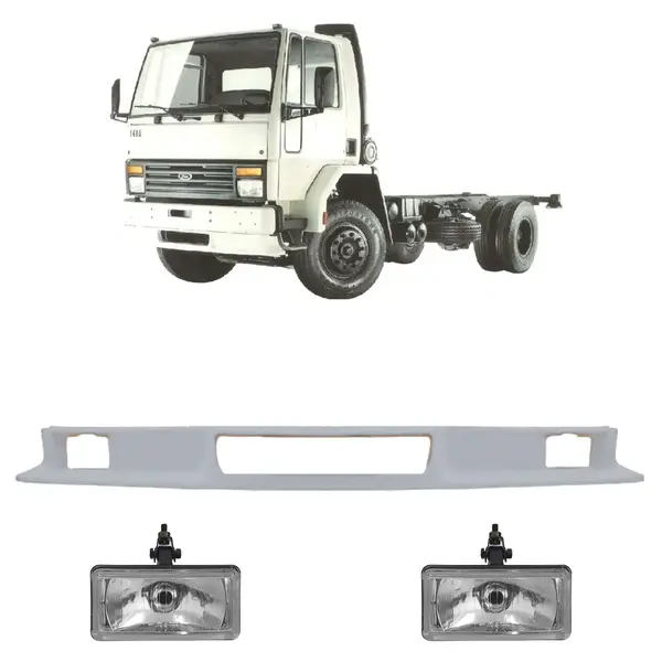 Spoiler Parachoque Caminhão Ford Cargo até ...1999 c/ 2 Farois Milha