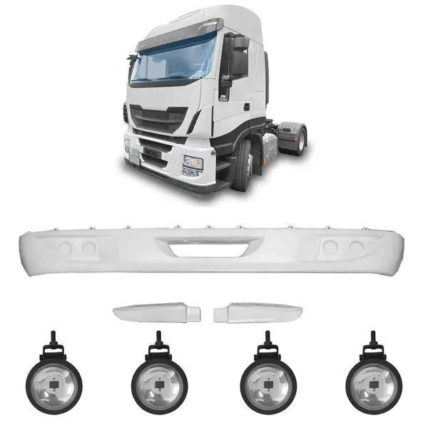 Spoiler Parachoque Caminhão Iveco Stralis e Hi-way C/4 Farol
