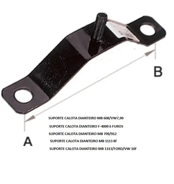 Suporte Calota Dianteiro 8 Furos MB 1113/VW