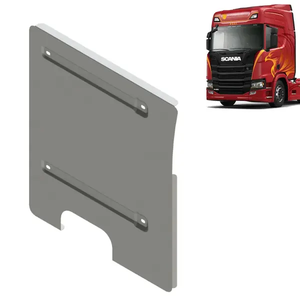 Tampa Inox Catalisador para Caminhão Scania NTG Lisa Com Recorte Mod 2024