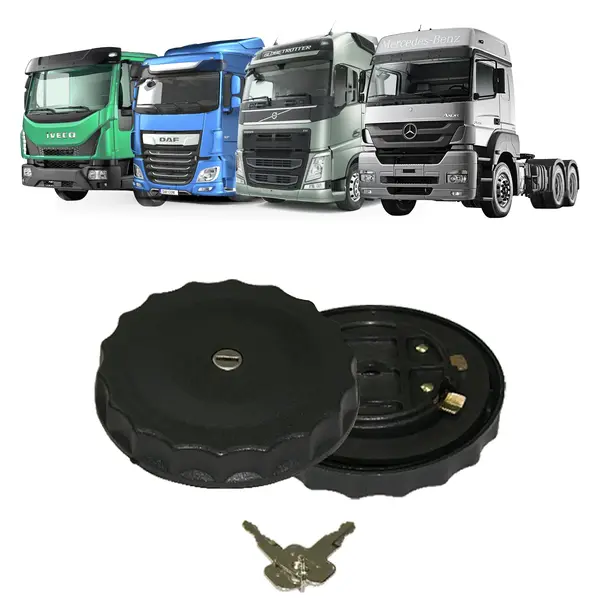 Tampa Tanque de Alumínio Caminhão MB Volvo DAF Iveco C/chave