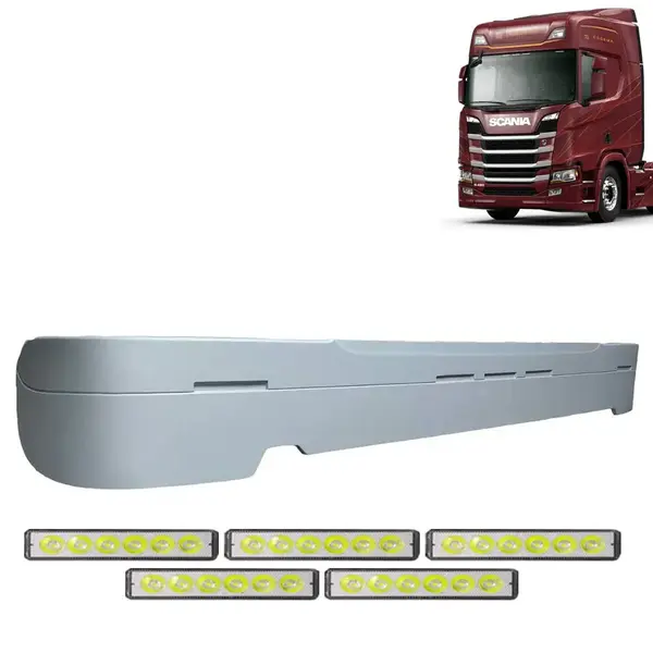 Tapa Sol Cabine em Fibra para Caminhão Scania NTG Após 2019 com Lanternas
