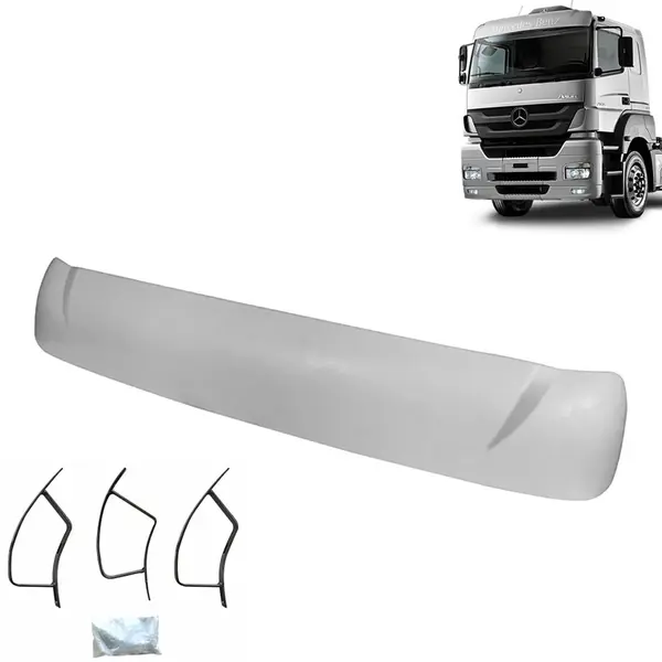 Tapa Sol Plástico para Caminhão MB Axor Cabine Baixa Modelo Original com Suportes