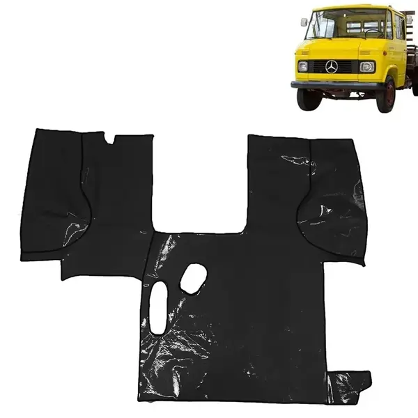 Tapete Assoalho Verniz Vinil para Caminhão MB 608 Preto
