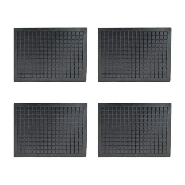 Tapete Borracha Protetor Assoalho Universal 30X40 KIT c/ 4PÇ