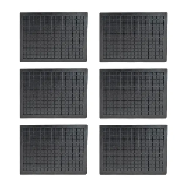 Tapete Borracha Protetor Assoalho Universal 30X40 KIT c/ 6PÇ