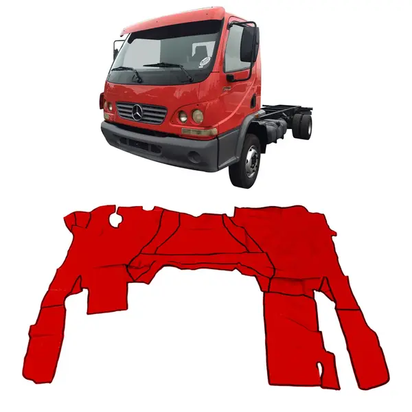 Tapete Verniz Cabine Caminhão MB Accelo 815 915 Vermelho