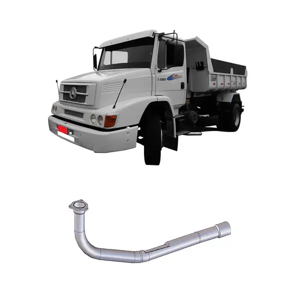 Tubo Escapamento Saída Motor MB 1620 1720 1723 Ano 2000a2003